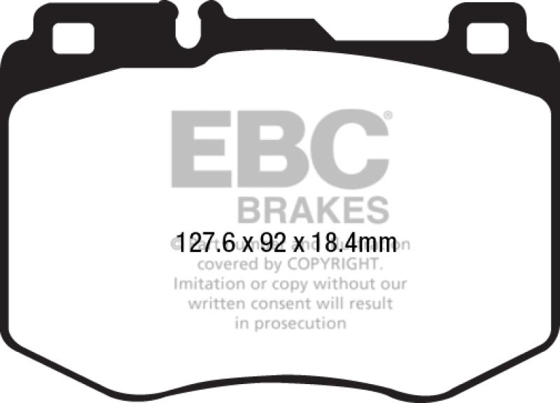 EBC 15-16 Mercedes-Benz C400 (W205) 3.0 Twin Turbo 4-Matic Yellowstuff Front Brake Pads DP42210R