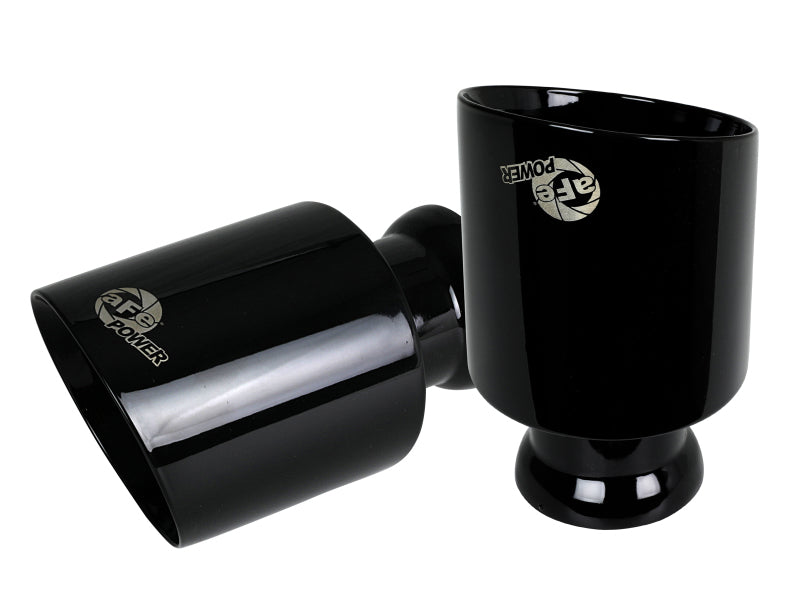 aFe MACH Force-XP 4-1/2in Black OE Replacement Exhaust Tips 15-19 Compatible with Dodge Charger/Hellcat 49C32068-B