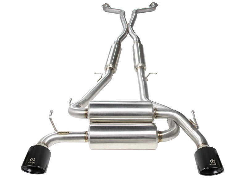 aFe Takeda 2-1/2 in 304 SS Cat-Back Exhaust System Compatible with Infiniti G37 08-13/Q60 14-15 V6-3.7 w/ Black Tips 49-36103-B