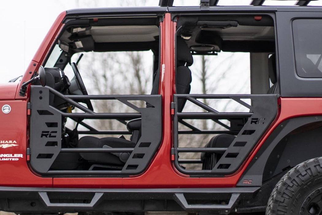 Rough Country Tubular Doors Front compatible with Jeep Wrangler Jk (2007-2018) 10586A