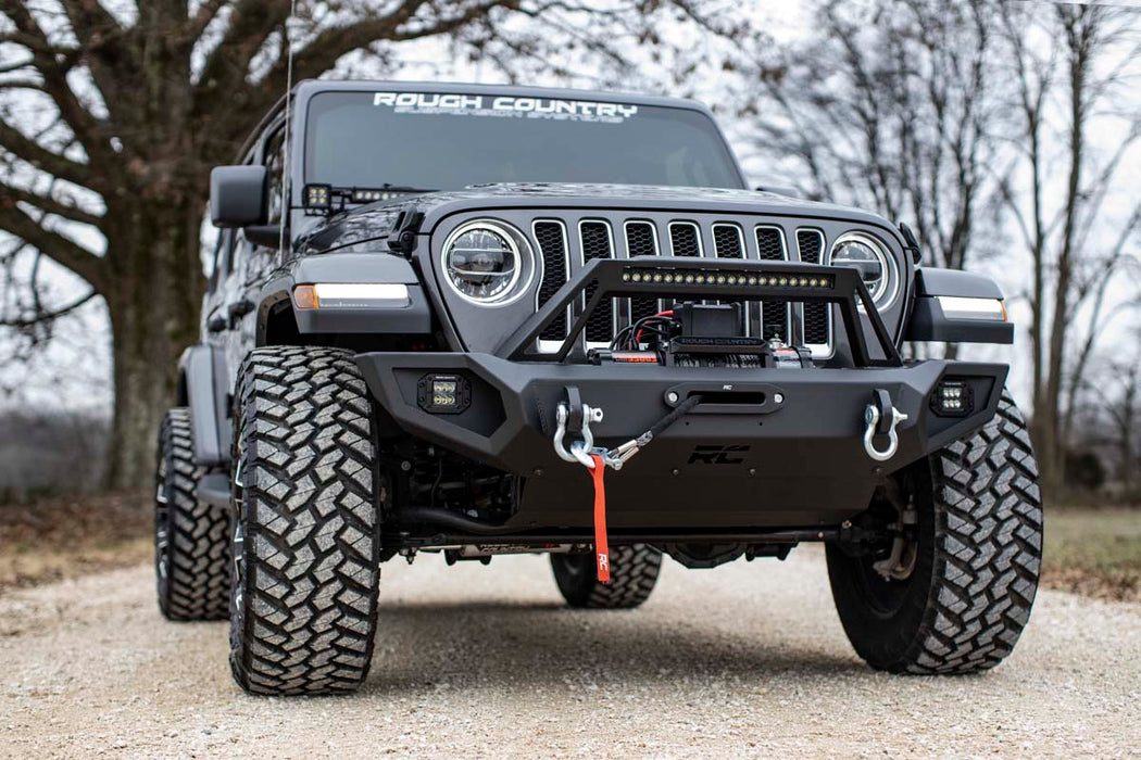 Rough Country Front Winch Bumper compatible with Jeep Gladiator Jt/Wrangler Jk & Jl 10585