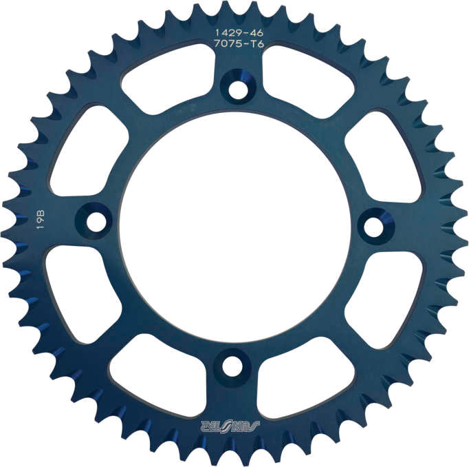 Sunstar Rear Sprocket Aluminum 46T-420 Blu Yam 5-142946BL