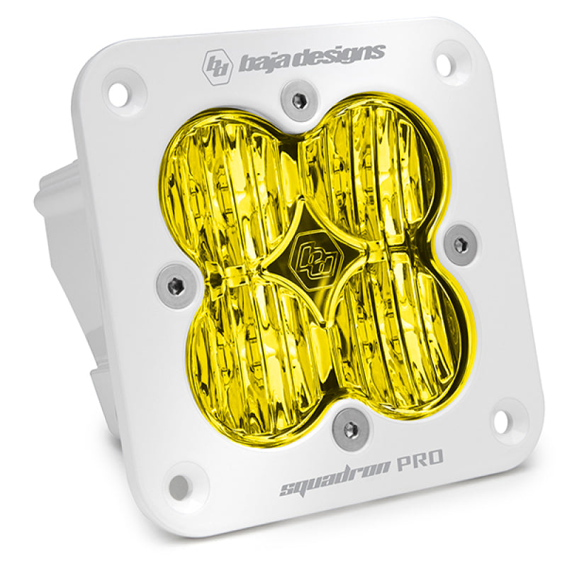 Baja Designs Squadron Pro White Wide Cornering Pattern Flush Mount LED Light Pod Amber 491015WT