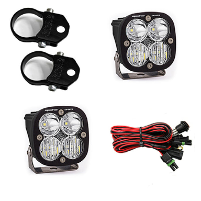 Baja Designs Squadron Sport Polaris LED Light Pods w/ 1.75in Harness/Vertical Mounts Kit 557107