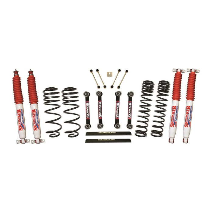 Skyjacker 03-06 compatible with Jeep TJ 4in D-Rate Long Travel Kit w/ OE FR/RR Lower Links/Nitro 8000 Shocks TJ403BPNLT