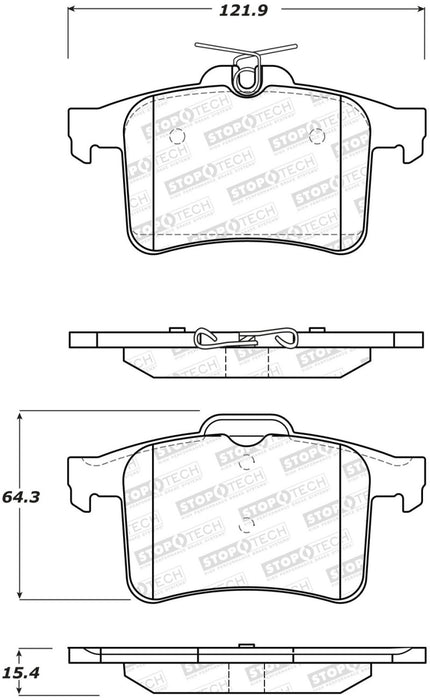 StopTech Street Brake Pads Front 308.1449