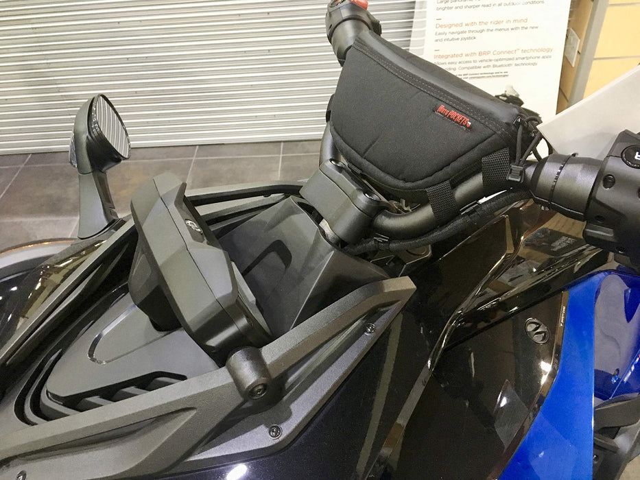 Moto Pockets Adventure Motorcycle 11" Handlebar Bag. Made in the USA of 1000 Denier Nylon, Double Glove Friendly Zipper Pulls,