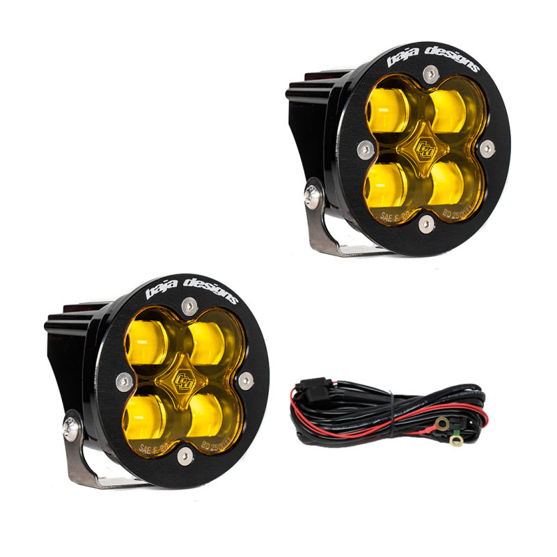 Baja Designs Squadron R SAE LED Spot Light Amber Pair 247816