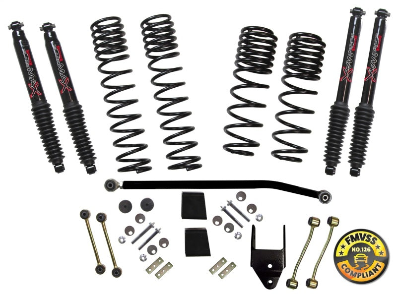 Skyjacker 2018 compatible with Jeep Wrangler JL 4 Door 4WD (Non-Rubicon) Long Travel 2 Stage 3.5in-4in Coil System JL40BPBLT