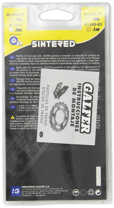 Galfer FD164G1396 Sintered Front Brake Pad