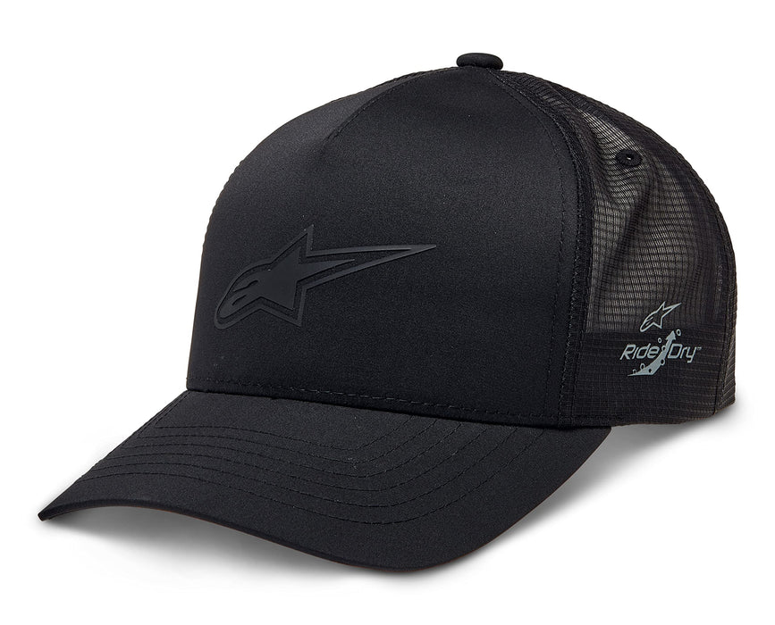 Alpinestars Standard Advantage Tech Trucker Hat, Black/Black