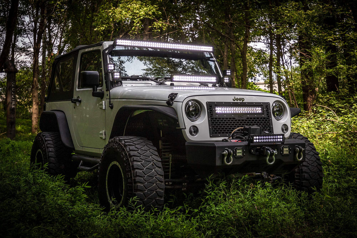 Rough Country Front Bumper Stubby Blk Led Fits Jeep Gladiator Jt/Wrangler Jk & Jl 11831