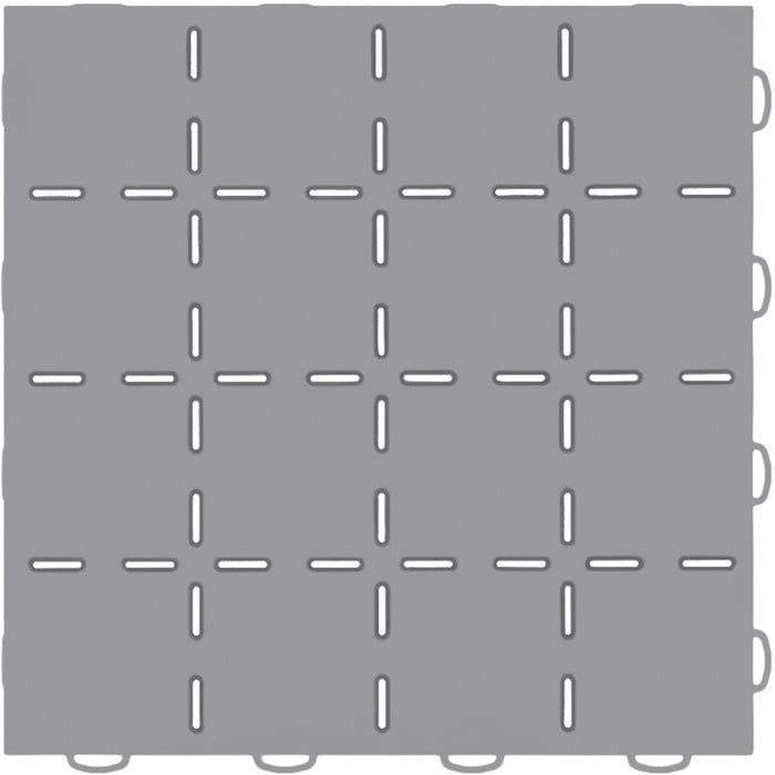 WeatherTech TechFloor 12in x 12in Solid Floor Tile w/ Raised Squares Grey 51T1212SS GR