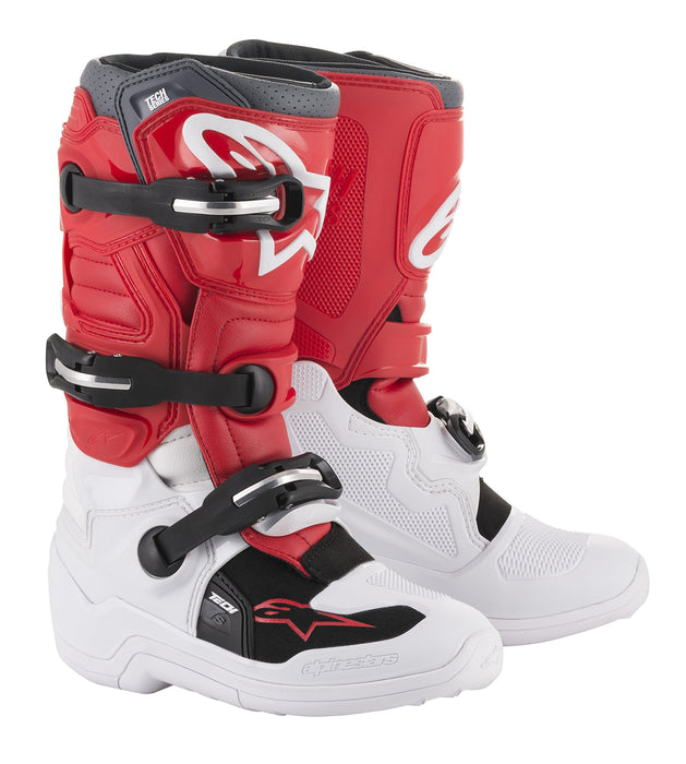 Alpinestars 2015017-238-3 Youth Tech 7S Boots White/Red/Grey Sz 03