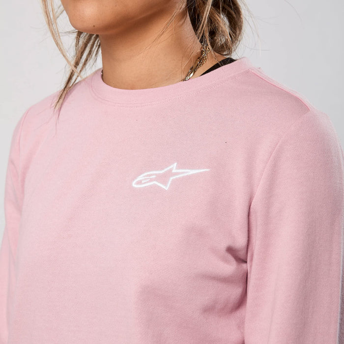 Alpinestars Women's Ageless Chest Crew Sweater (LARGE) (PINK)