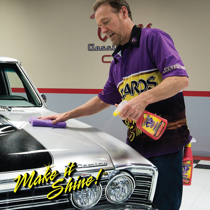 Wizards Mist-N-Shine Professional Detailer - Multi-Use Glass Cleaner for Vehicles - Adds Gloss to Paint, Chrome and Glass - 22 oz Detail Spray - Made in USA