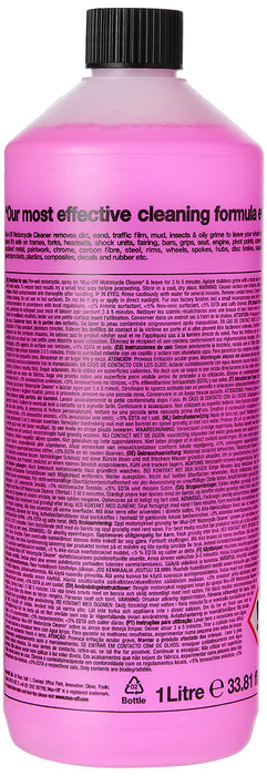 Muc Off 664US Nano-Tech Motorcycle Cleaner, 1 Liter - Fast-Action, Biodegradable Motorbike Cleaning Spray - Safe On All Surfaces and All Types of Motorcycle Pink