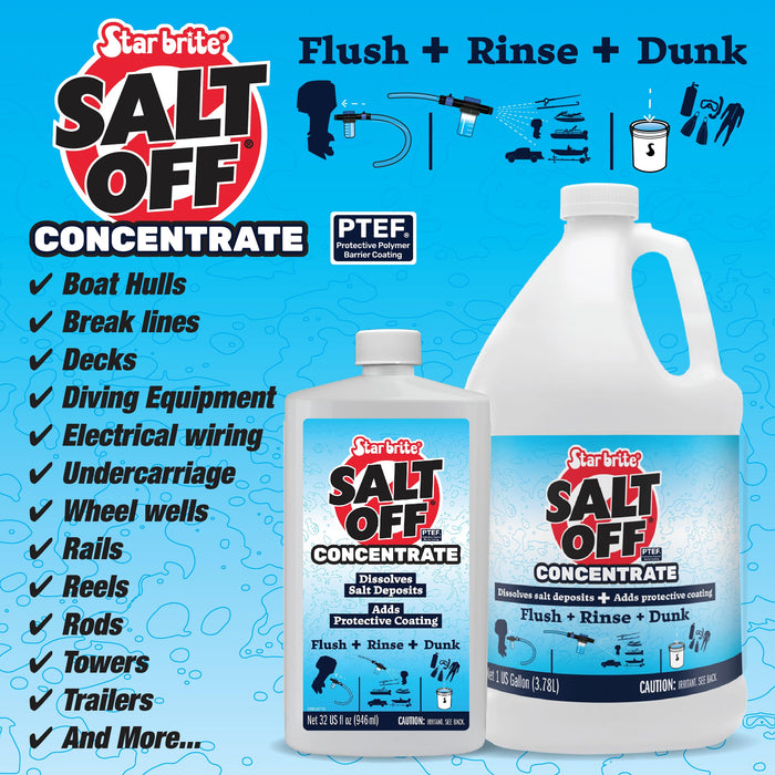 STAR BRITE Salt Off Concentrate - 1 Gallon - Ultimate Salt Remover Wash & Marine Engine Flush for Boats, Vehicles, Trailers, and More (093900N)