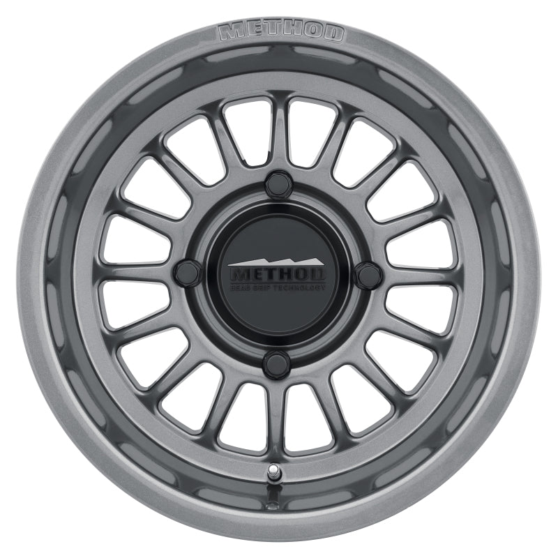 Method MR411 Bead Grip 15x7 / 5+2/38mm Offset / 4x156 / 132mm CB Gloss Titanium Wheel MR41157046852
