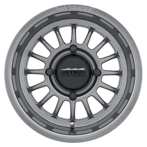 Method MR411 Bead Grip 15x7 / 4+3/13mm Offset / 4x136 / 106.25mm CB Gloss Titanium Wheel MR41157047843