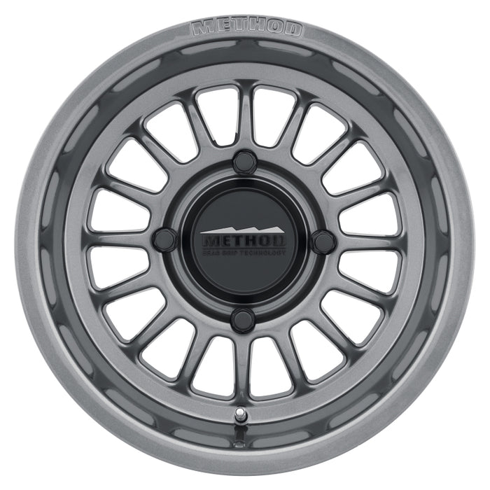 Method MR411 Bead Grip 14x7 / 4+3/13mm Offset / 4x156 / 132mm CB Gloss Titanium Wheel MR41147046843