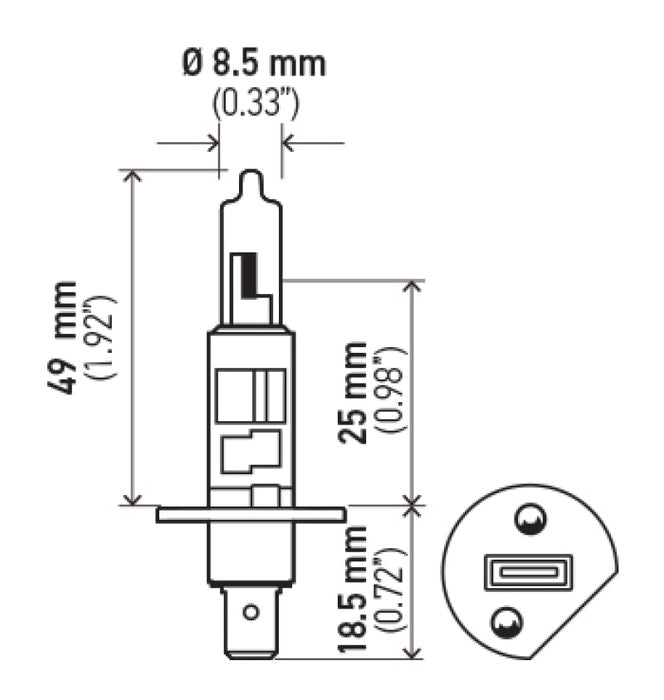 Hella Optilux H1 12V/55W XY Yellow Bulb H71070642