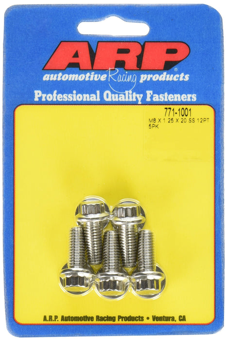 ARP M8 x 1.25 x 20 12pt SS Bolts (5/pkg) 771-1001