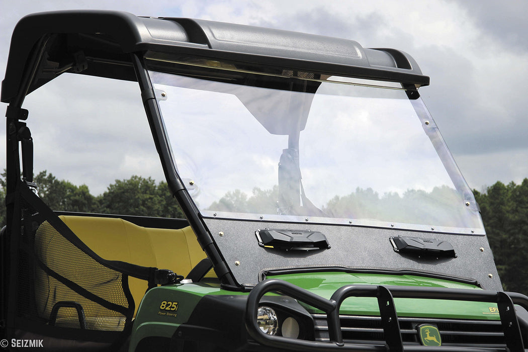 Seizmik UTV Versa-Vent Full Front Windshield Compatible with John Deere Gator XUV/HPX 2006-2020 UTV Models | UV Resistant Poly | Side by Side Accessories