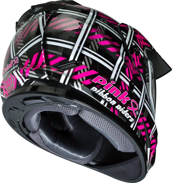 GM-11S Dual-Sport Pink Ribbon Riders Snow Helmet BLK/Pink LG