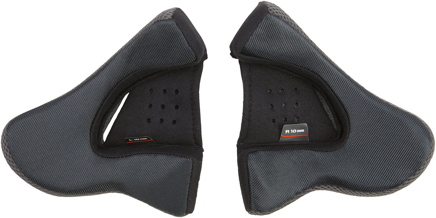 GMAX unisex-adult full-face-helmet-style Cheek Pad (04 10Mm Replacement Part) (Black, XX-Large)