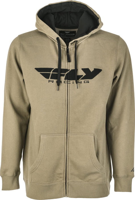 Fly Racing 354-01942X Fly Corporate Zip Up Hoodie Tan/Black 2X