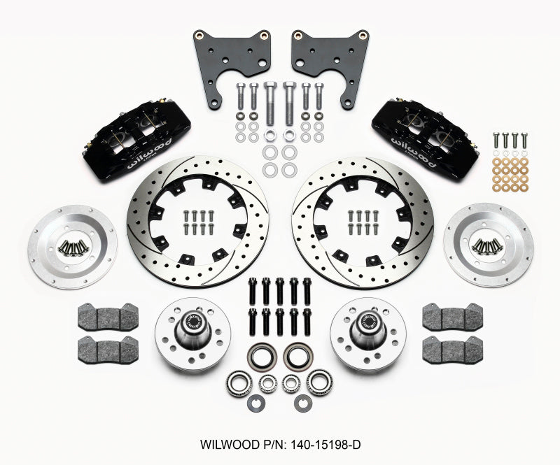 Wilwood Dynapro 6 Front Hub Kit 12.19in Drilled 65-72 CDP C Body -Drum 140-15198-D