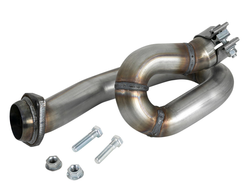 aFe POWER Twisted Steel Loop Relocation Pipe 2018 compatible with Jeep Wrangler (JL) V6-3.6L 48-48027