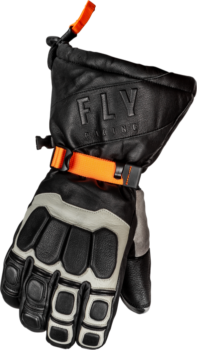 Fly Racing 2023 Snow Glacier Glove (Black/Grey/Orange, 3X-Large)