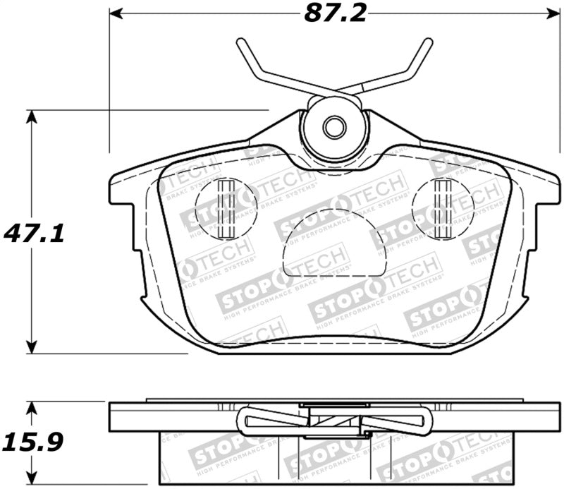 StopTech Street Brake Pads 308.0838