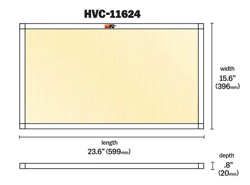 K&N HVAC Filter 16 x 24 x 1 HVC-11624