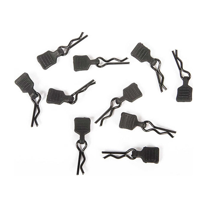 Axial 3mm Body Clip w/Tab Black 10pc AXI206000 Elec Car/Truck Replacement Parts