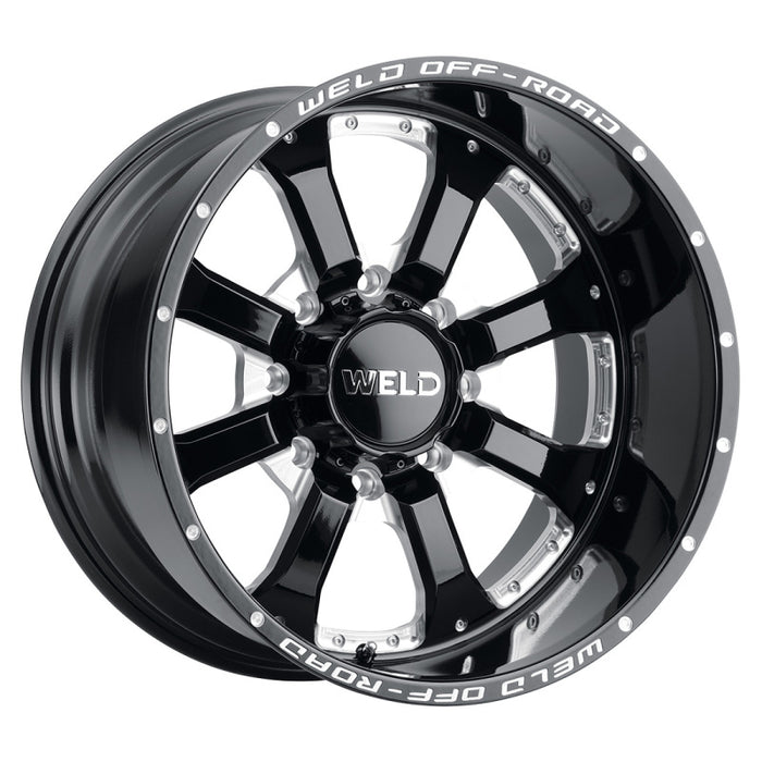 Weld Off-Road W125 20X10 Granada Eight 8X170 ET-18 BS4.75 Gloss Black MIL 125.1 W12500017475