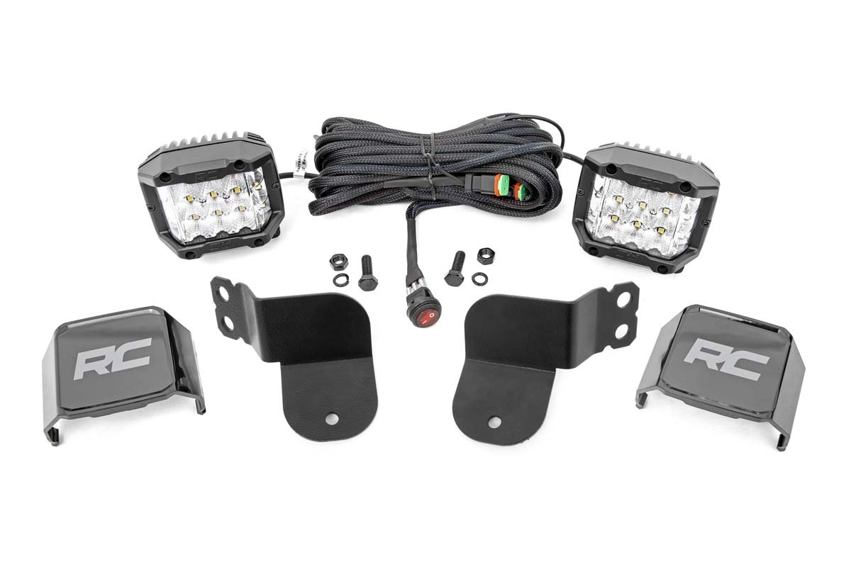 Rough Country Led Light Cage Mount 3" Osram Wide Angle Fits Polaris General/General Xp 93023