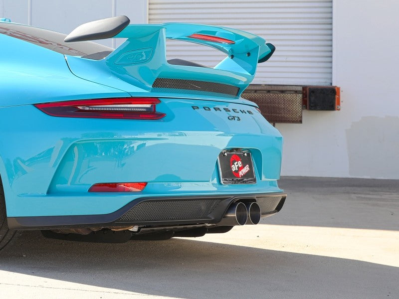 afe 14-16 Porsche 911 GT3 991.1 H6 3.8L MACH Force-Xp 304 SS Cat-Back Exhaust System w/ Brushed Tips 49-36450-H