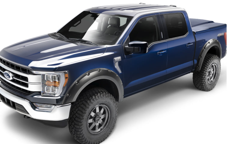 Bushwacker 21-22 Ford F-150 (Excl. Lightning) Pocket Style Fender Flares 2pc Rear Black 20134-02