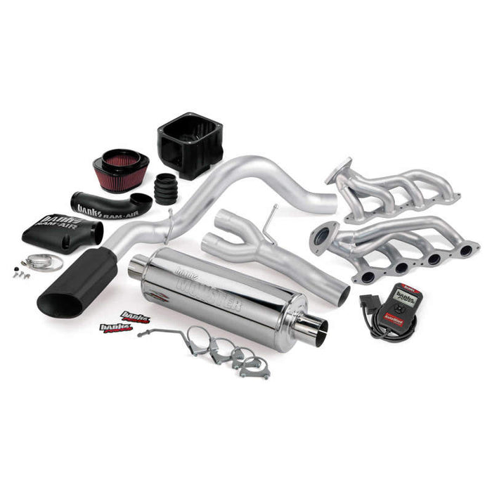 Banks Power 02 Chevy 4.8-5.3L 1500-ECSB PowerPack System SS Single Exhaust w/ Black Tip 48061-B
