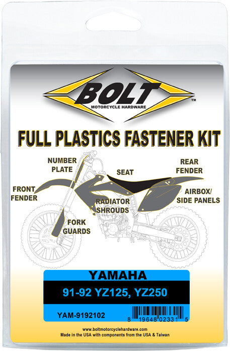 Bolt MC Hardware YAM-9192102 Yamaha Body Work Fastener Kit