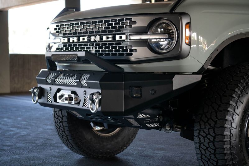 DV8 Offroad Bull Bar Add-On For DV8 Ford Bronco Bumpers Fits 13in Elite Series Light Bar LBUN-01