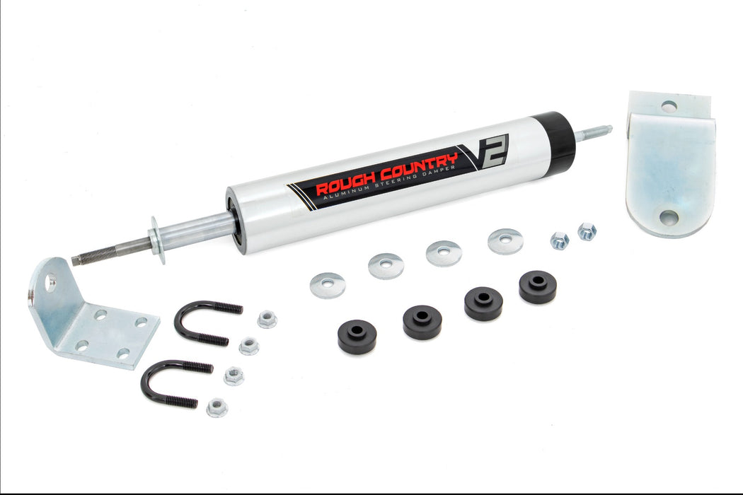 Rough Country V2 Steering Stabilizer Compatible with Dodge 1500 (94-01)/2500 (94-02) 2Wd 8738770