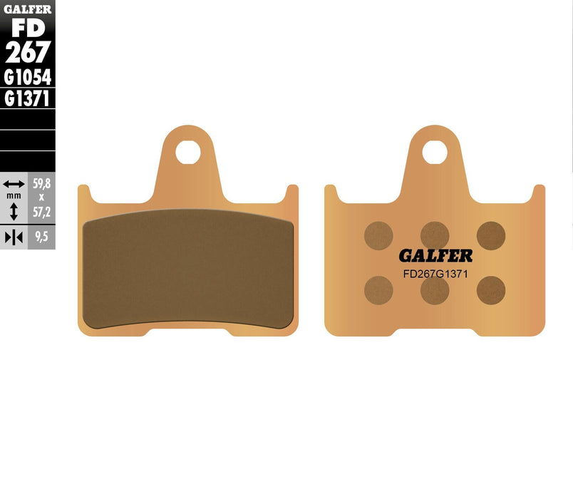 Galfer FD267G1371 HH Sintered Brake Pad, Rear