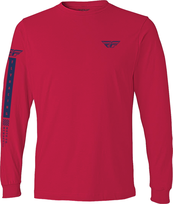 Fly Racing 352-4166L Fly Tribe Long Sleeve Tee Red/Blue Lg