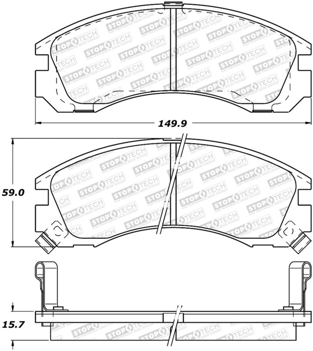 StopTech Street Brake Pads Front 308.05301