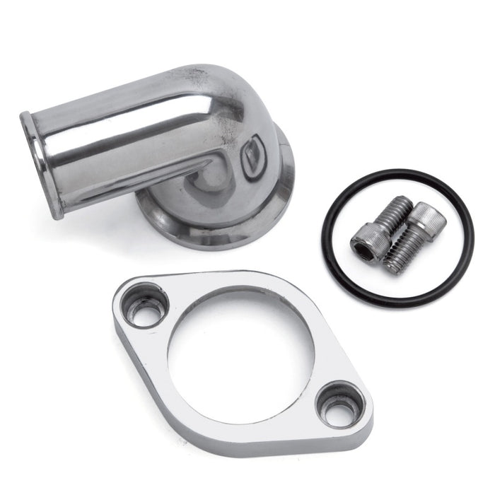 Edelbrock Waterneck Sbc/BBC 90-Degree Two-Piece Cast SwIVel Polished 4818