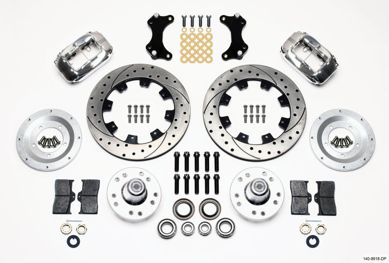Wilwood Forged Dynalite Front Kit 12.19in Drilled-Polished WWE ProSpindle 140-9918-DP